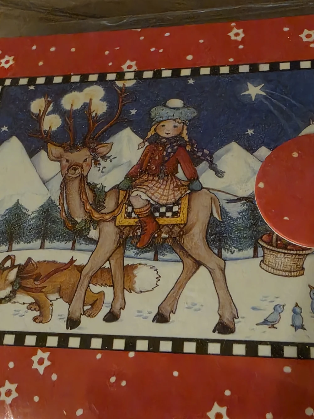 3 Piece Lot Mary Engelbreit Holiday Stickers- Mini Clipboard -Mini Photo Album
